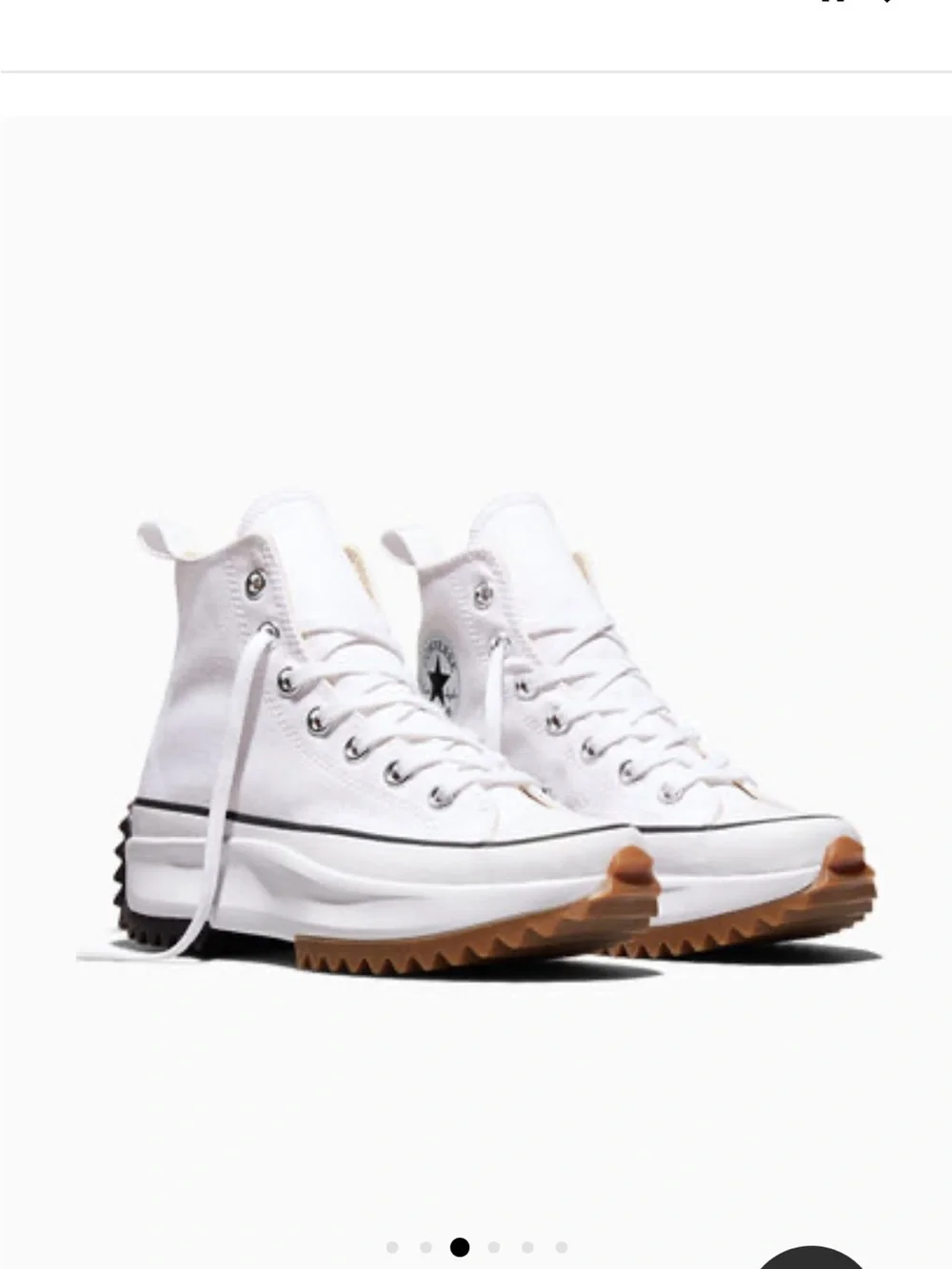 Converse White High-Top Platform Sneakers with Brown/Black Outsole